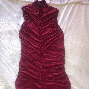 Burgundy long Gala Gown